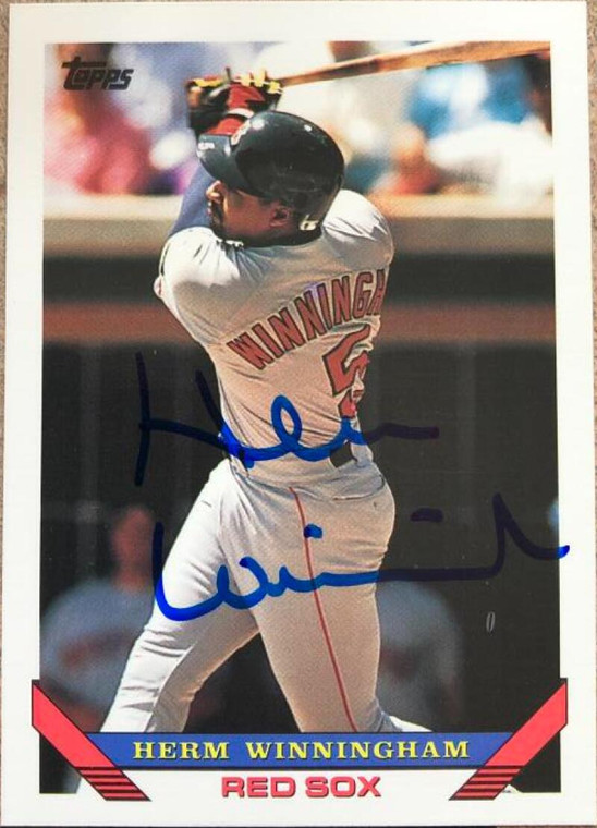 Herm Winningham Autographed 1993 Topps #377