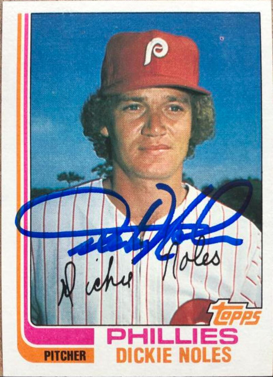 Dickie Noles Autographed 1982 Topps #530 Philadelphia Phillies Card