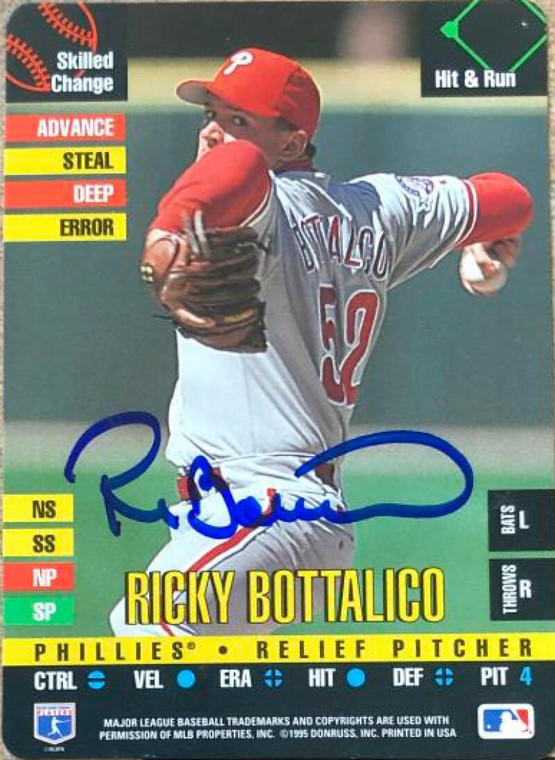 Ricky Bottalico Autographed 1995 Donruss Top of the Order #NNO