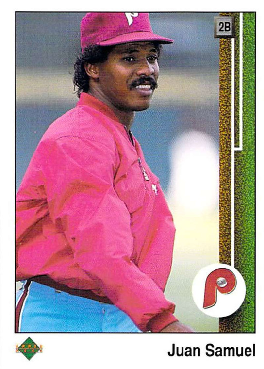 1989 Upper Deck #336 Juan Samuel VG Philadelphia Phillies 