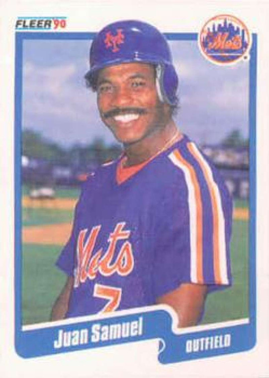 1990 Fleer #215 Juan Samuel VG New York Mets 