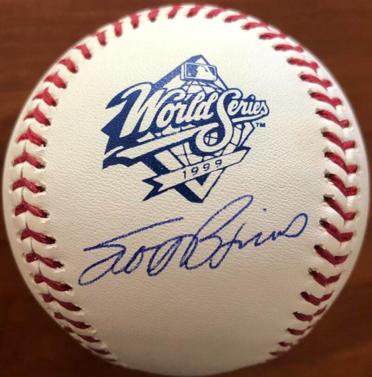 SOLD 108383 Scott Brosius Autographed 1999 World Series Baseball TOUGH SIGNATURE