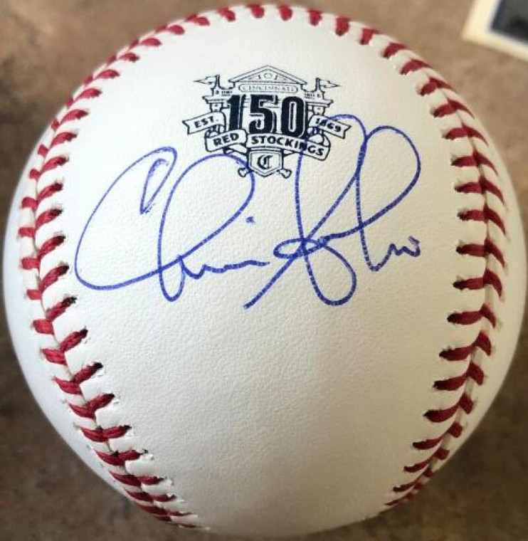 Chris Sabo Autographed Cincinnati Reds 150th Anniversary Baseball 