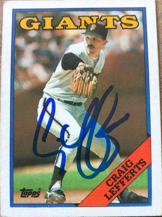 Craig Lefferts Autographed 1988 Topps #734