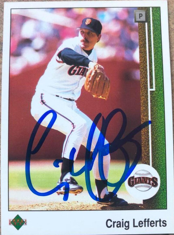 Craig Lefferts Autographed 1989 Upper Deck #541