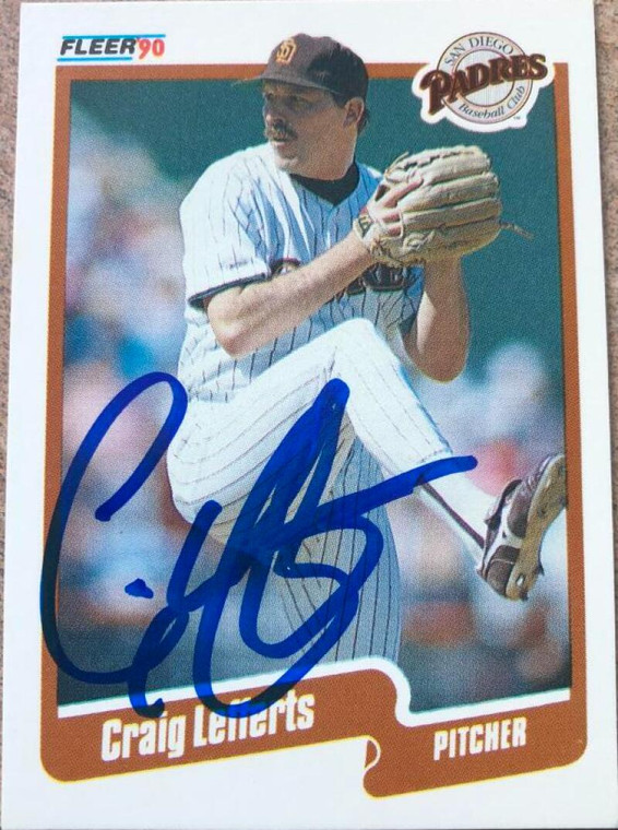 Craig Lefferts Autographed 1990 Fleer Update #U-57