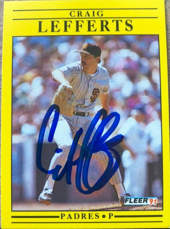 Craig Lefferts Autographed 1991 Fleer #534