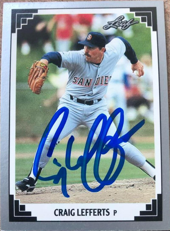 Craig Lefferts Autographed 1991 Leaf #390