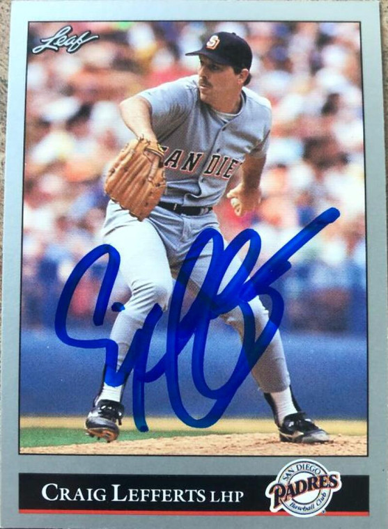 Craig Lefferts Autographed 1992 Leaf #408