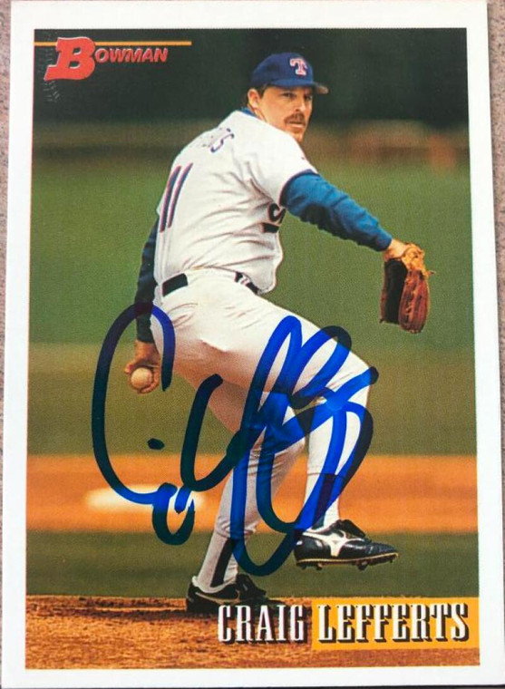 Craig Lefferts Autographed 1993 Bowman #249