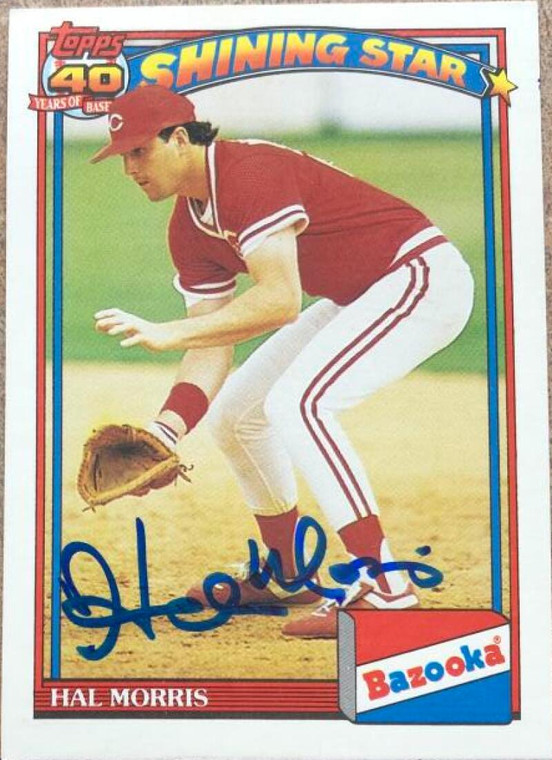 Hal Morris Autographed 1991 Topps Bazooka #13