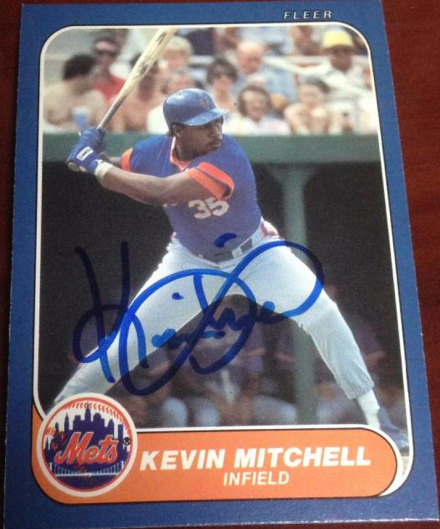 Kevin Mitchell Autographed 1986 Fleer Update #U-76