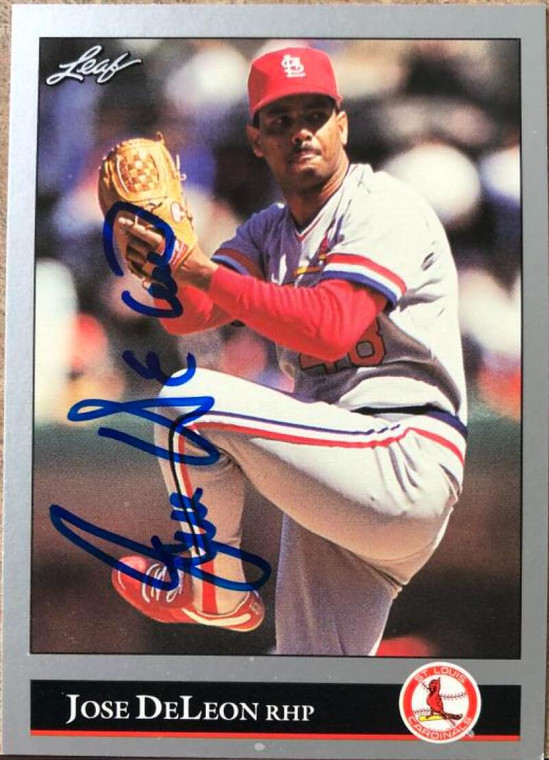 Jose DeLeon Autographed 1992 Leaf #227