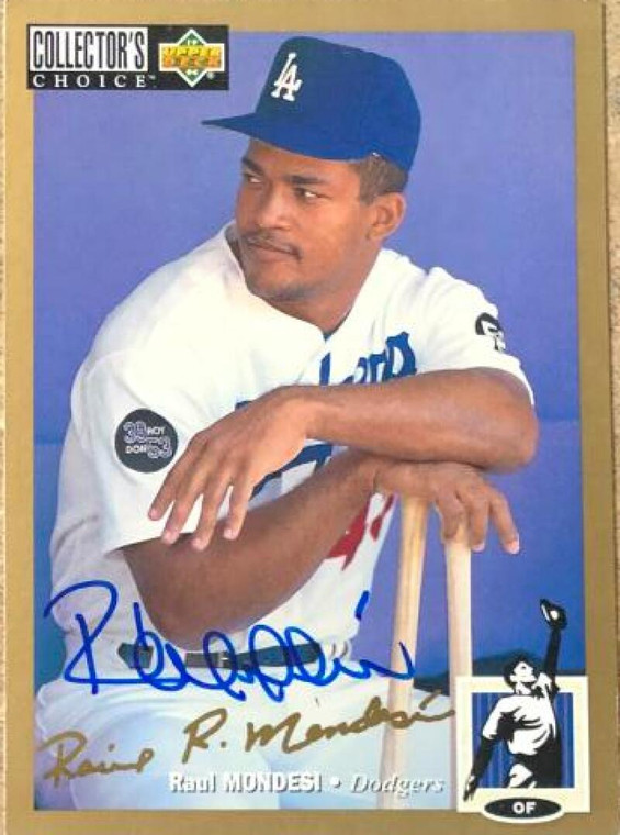 Raul Mondesi Autographed 1994 Collectors Choice Gold Signature #209