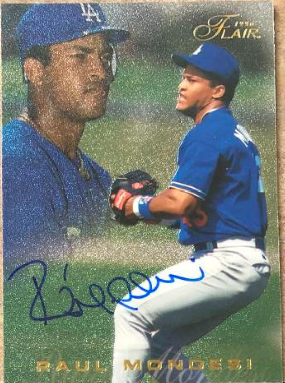 Raul Mondesi Autographed 1996 Flair #296