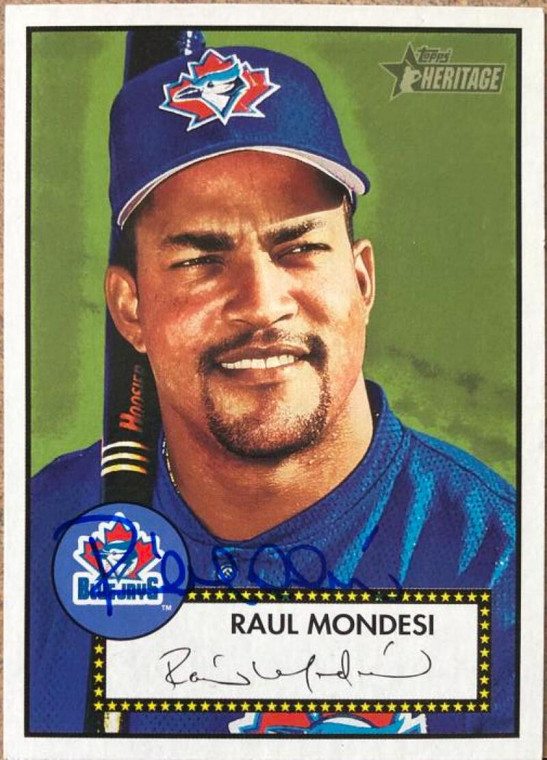 Raul Mondesi Autographed 2001 Topps Heritage #60