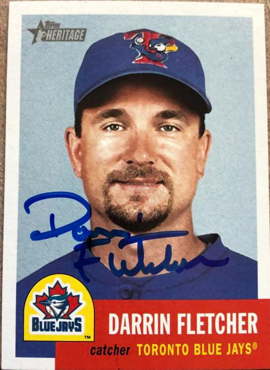 Darrin Fletcher Autographed 2002 Topps Heritage #90