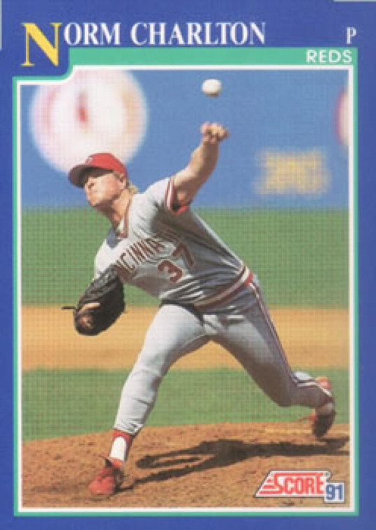 1991 Score #530 Norm Charlton VG Cincinnati Reds 