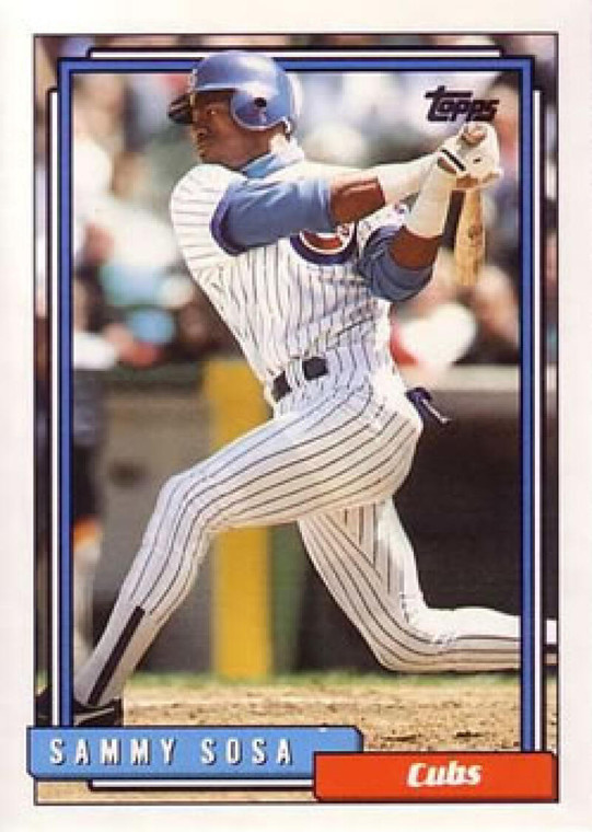 1992 Topps Traded #109T Sammy Sosa VG Chicago Cubs 