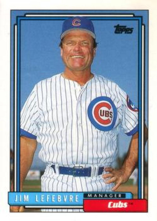 1992 Topps Traded #63T Jim Lefebvre MG VG Chicago Cubs 