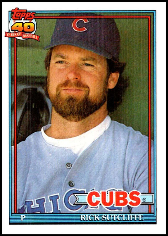 1991 Topps #415 Rick Sutcliffe VG Chicago Cubs 