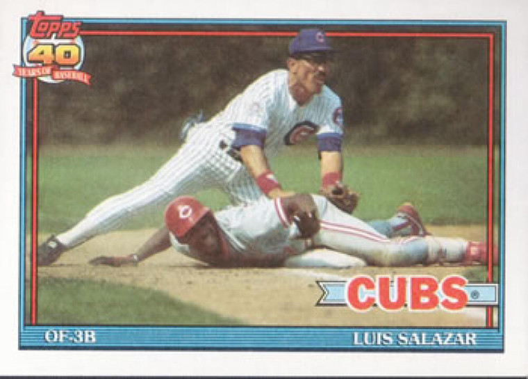 1991 Topps #614 Luis Salazar VG Chicago Cubs 