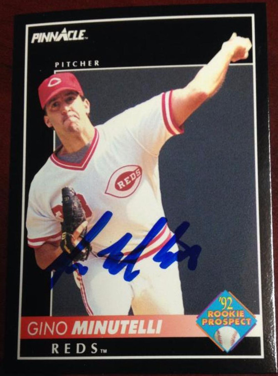 Gino Minutelli Autographed 1992 Pinnacle #261