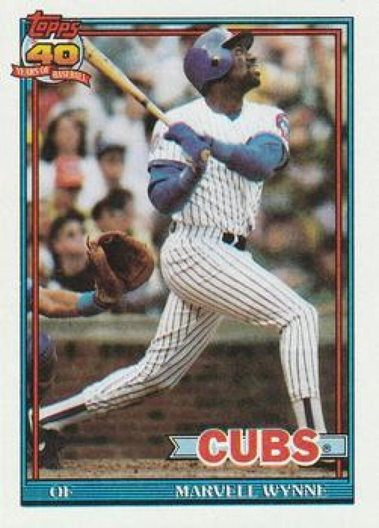1991 Topps #714 Marvell Wynne VG Chicago Cubs 