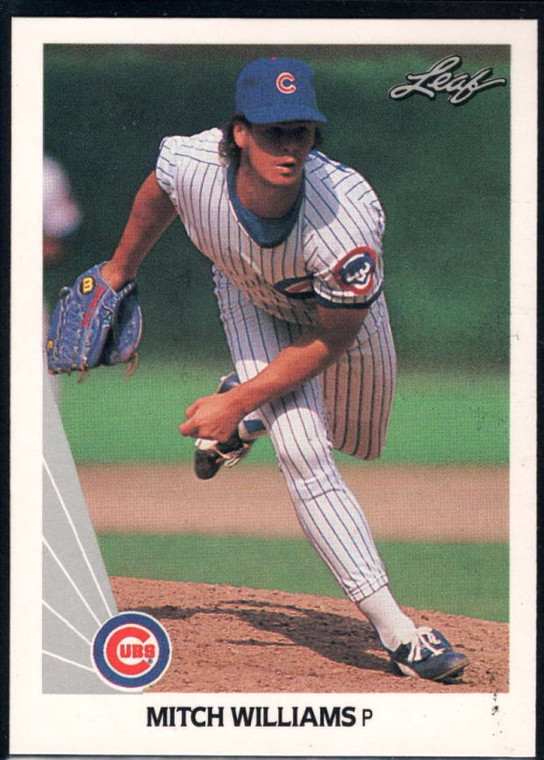 1990 Leaf #156 Mitch Williams VG Chicago Cubs 