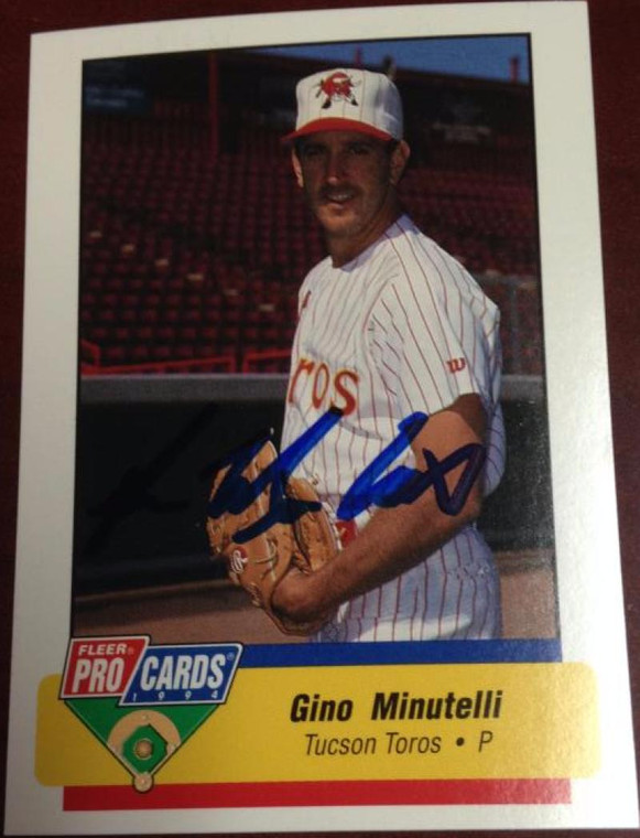 Gino Minutelli Autographed 1994 Fleer Pro Cards #758