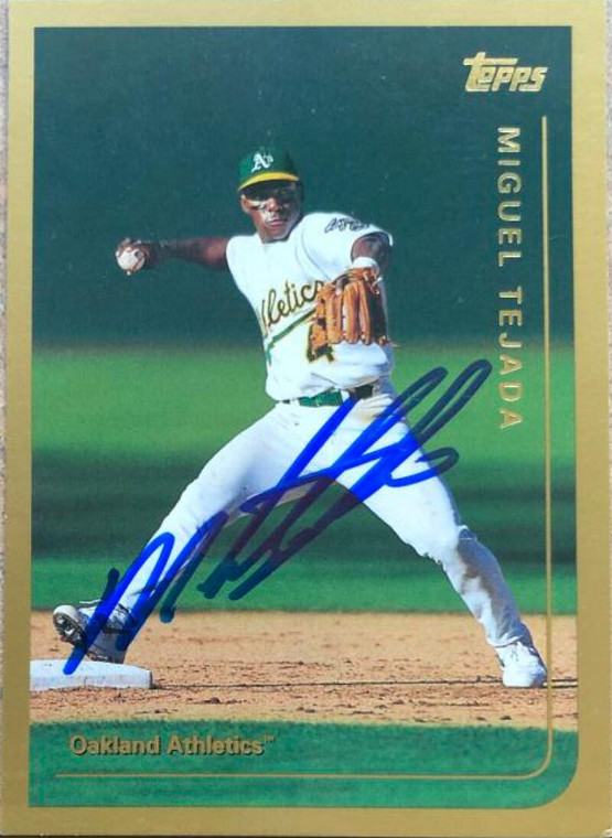 Miguel Tejada Autographed 1999 Topps #352