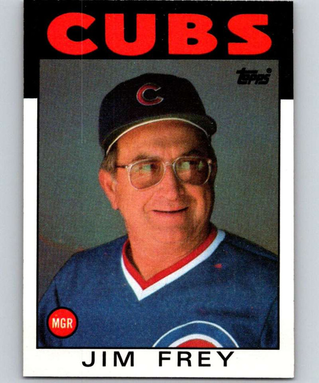 1986 Topps #231 Jim Frey MG VG Chicago Cubs 