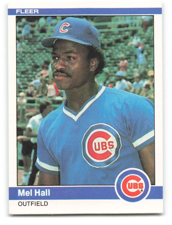 1984 Fleer #493 Mel Hall VG Chicago Cubs 