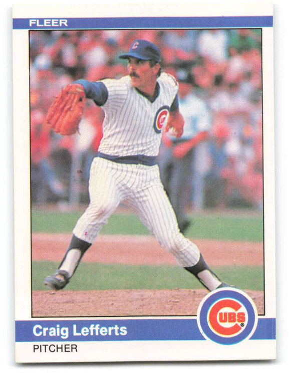 1984 Fleer #496 Craig Lefferts VG RC Rookie Chicago Cubs 