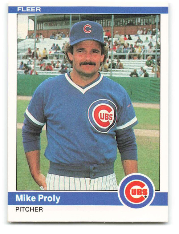 1984 Fleer #501 Mike Proly VG Chicago Cubs 