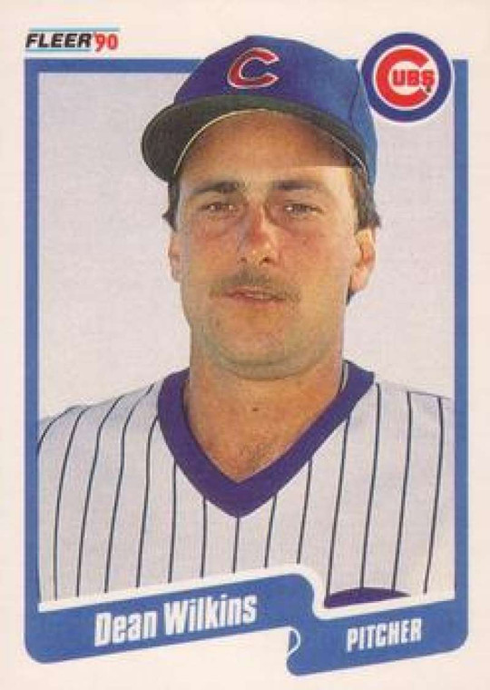 1990 Fleer #47 Dean Wilkins VG RC Rookie Chicago Cubs 