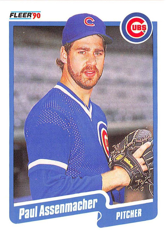 1990 Fleer #25 Paul Assenmacher VG Chicago Cubs 