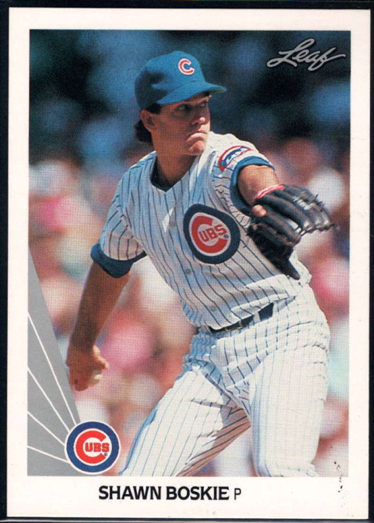 1990 Leaf #519 Shawn Boskie VG RC Rookie Chicago Cubs 