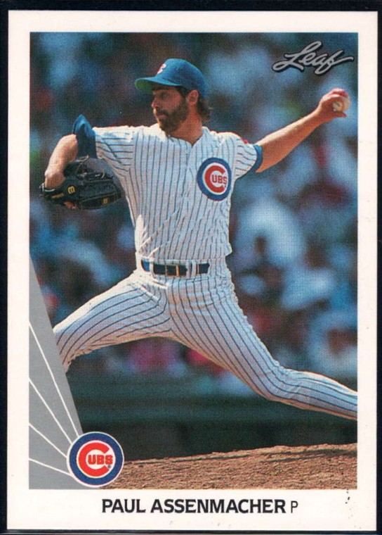 1990 Leaf #493 Paul Assenmacher VG Chicago Cubs 