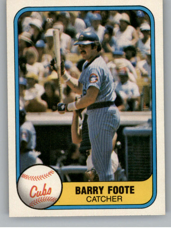 1981 Fleer #313 Barry Foote VG Chicago Cubs 