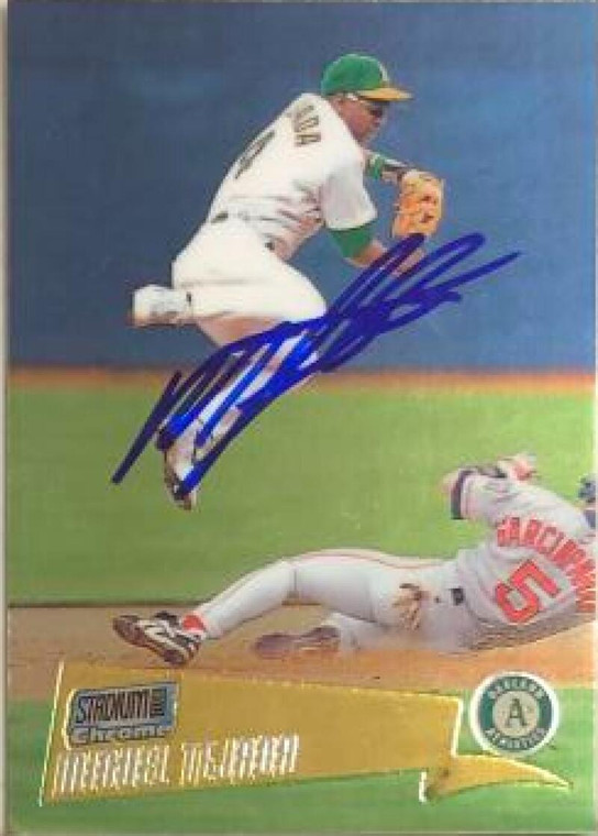 Miguel Tejada Autographed 2000 Stadium Club Chrome #80