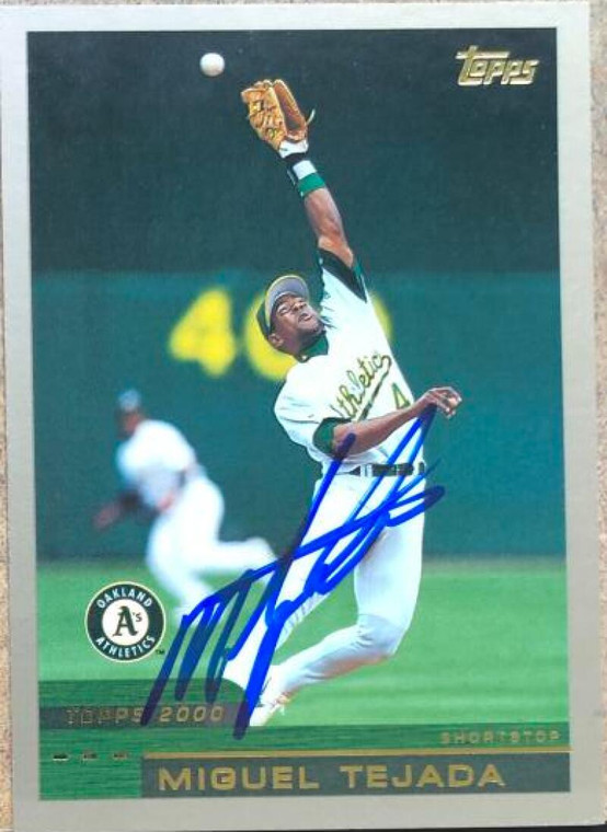 Miguel Tejada Autographed 2000 Topps #187