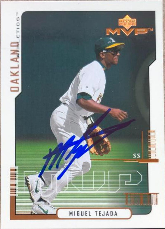 Miguel Tejada Autographed 2000 Upper Deck MVP #20