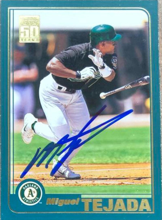 Miguel Tejada Autographed 2001 Topps #620