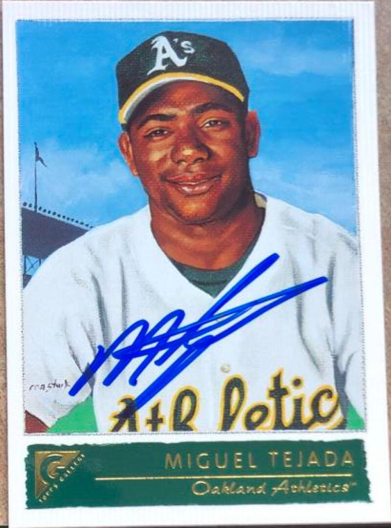 Miguel Tejada Autographed 2001 Topps Gallery #91