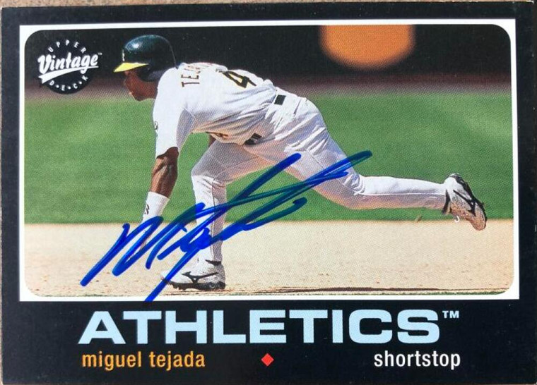 Miguel Tejada Autographed 2002 Upper Deck Vintage #13