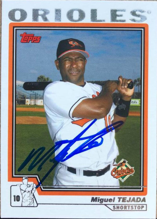 Miguel Tejada Autographed 2004 Topps #375