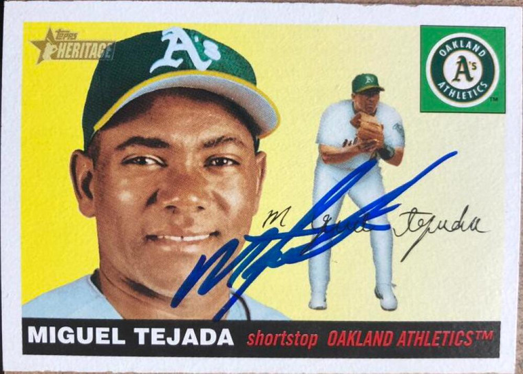 Miguel Tejada Autographed 2004 Topps Heritage #286