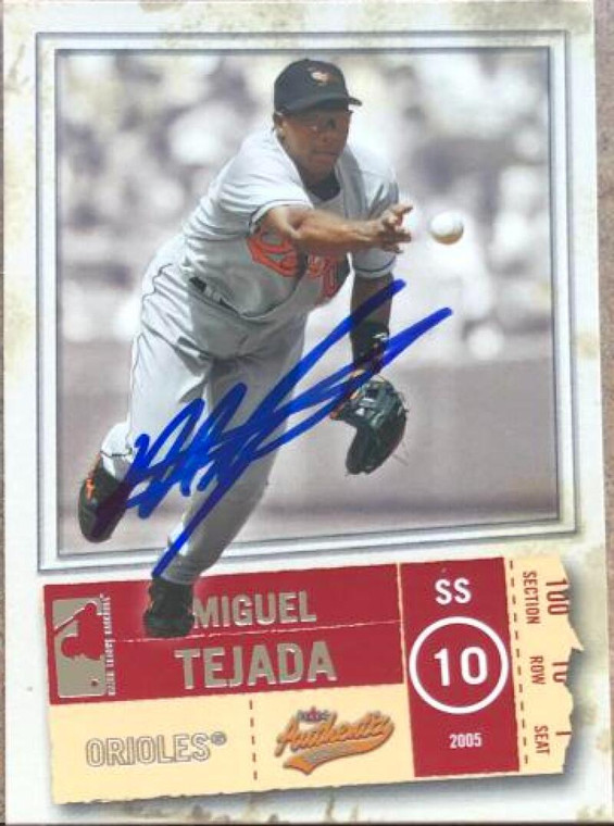 Miguel Tejada Autographed 2005 Fleer Authentix #15