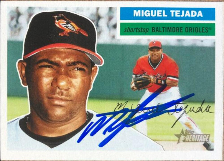 Miguel Tejada Autographed 2005 Topps Heritage #15